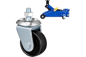 UKCOCO Accessoires de voiture - Roulettes de cric hydrauliques de rechange - Roulettes de cric horizontales de rechange - Accessoires de voiture - Roue pour cric - Métal - Noyau de pompe lourd