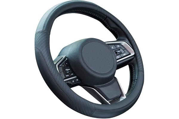 ZATOOTO Housse Couvre Volant Cuir - Protege Couvre Volant Voiture Universe, 37-38cm, Noir