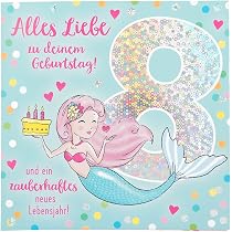 Depesche Musik-Glückwunschkarte Zum 1. Geburtstag – Mit Veredelter Zahl & Song, Inkl. Umschlag (15,5 X 15,5 Cm)