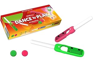 MAXX TECH Dance 'n' Play Kit für die Switch - LED Leuchtstäbe für Sport-, Musik- und Tanzspiele