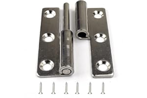 XCYROIIY 4 cerniere per porta staccabili da 6,3 cm, in acciaio inox, cerniera sollevabile per mancini