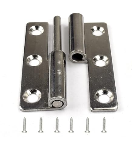 100mm Door Hinges 1 Pair 4/100mm Stainless Steel Rising Butt Hinges - Left Hand Lift Off Door Hinges Detachable Hinge - View #2