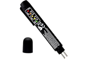 VIDACHARMY Probador de Líquido de Frenos, 5LED Frenos de Diagnóstico Automático Pluma de Prueba Vehículo Portátil Probador de Freno Automático, Dispositivo de Prueba para Líquidos de Frenos para DOT3,DOT4,DOT5