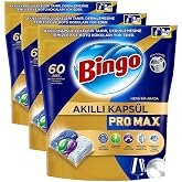 Bingo Akıllı Kaps&uuml;l Pro Max Bulaşık Makinesi Deterjanı Tableti 60'lı 3l&uuml; paket