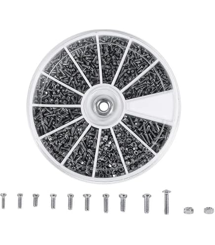 Kit 600 Pezzi Viti, Bulloni E Dadi In Acciaio - 12 Dimensioni Piccole