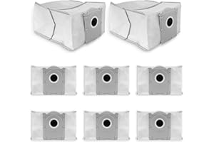 liveryde 8 Sacs à poussière compatibles pour ECOVACS DEEBOT X8 OMNI / X8 PRO OMNI / X9 PRO OMNI / T50 OMNI / T50 PRO OMNI / T50 MAX PRO OMNI / T80 OMNI / T80 PRO OMNI / T30C PRO OMNI accessoires