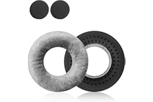 HOSSOM DT990 DT770 wymienne nauszniki, kompatybilne z beyerdynamic, welurowe nauszniki, do DT 990 Pro, DT 880 Pro, serii DT 880 i innych modeli (srebrno-szare)