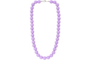 bluebubble BUBBLEGUM BEAD Solid Acrylic Charm Necklace on Gift Card - 27 Colours Available - 3 Sizes to Choose From
