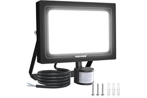 ‎MEIKEE MEIKEE 30W LED Strahler mit Bewegungsmelder 2820LM 6500K Superhell LED Fluter mit Sensor IP66 Wasserdicht Scheinwerfer Wandleuchte für Garten Garage Sportplatz