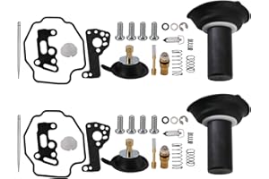 KIPA Carburetor Repair Rebuild Diaphragm Plunger Kit For Yamaha Virago 535 XV535 1990-2001 Pack-2