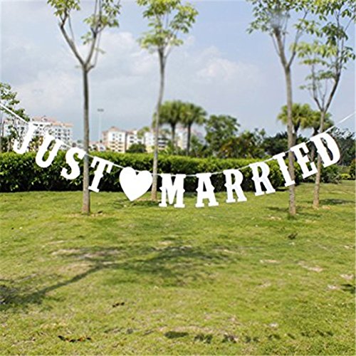 Merssavo Just Married Hochzeit Girlande