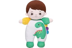 OUOZZZ Bambola per neonato, 25 cm, pupazzo di Stoffa Morbida, Dinosauro, peluche per bambini a partire da 3 mesi – Regalo per nascita bambino bambina