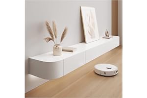 KSYGINXD Unidad De TV Flotante, Mueble De TV Montado En La Pared, Mueble Bajo para TV De Pie O Colgante, Consola Multimedia para Centro De Entretenimiento(Blanco,160x24x20cm)