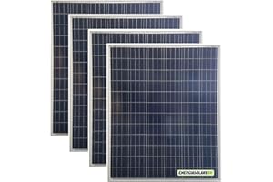 ENERGIASOLARE100 RISPARMIARE SENZA INQUINARE Set 4 Pannelli Solari Fotovoltaici 200W 12V Policristallino Pmax 800W Baita Barca
