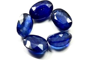 55CARAT Saphir bleu naturel pierres précieuses en vrac - Total 20 carats - Lot de 5 pièces ovales - Pierre de naissance de septembre en gros