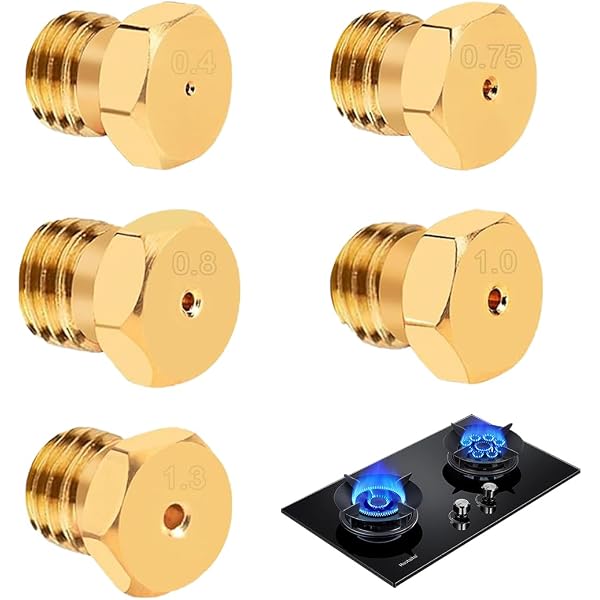 Lot De 5 Gicleurs Gaz Butane - 0,4 à 1,3 Mm - Pour Cuisinière, Chauffe-eau - Réglage Précis De La Flamme