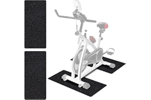LOMUG Stoßfeste Bodenschutzmatte für Sportgeräte Fitnessgeräte, Rutschfeste Unterlage Fitnessgerät, PVC Bodenmatte Unter Laufband Ellipsentrainer Fahrradmatte 150x70cmx6mm/2er-63,5x30cmx5mm/2er-70x28cmx6mm