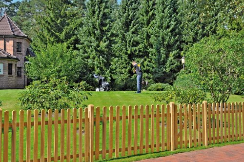 Gartenzaun Lattenzaun Staketenzaun B180 x H60 cm. - 2
