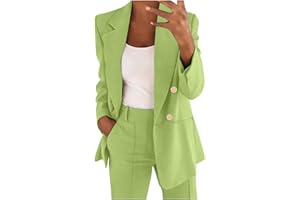 L9WEI Blazer - Chaqueta de manga larga para mujer, para primavera, otoño, informal, con frente abierto, fina, elegante, con solapas