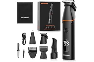 ‎MAXGROOM Intimrasierer Mann, Körperrasierer Herren, 4 in 1 Barttrimmer Männer mit Nasenhaartrimmer, wiederaufladbarer Elektrorasierer für Körper, Intimbereich, Bart, Rücken, Hoden und Scham (Schwarz)