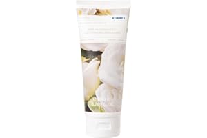 KORRES WHITE BLOSSOM latte corpo levigante con aloe vera e profumo di rose bianche e bergamotto, vegano, dermatologicamente testato, senza siliconi e parabeni, 200 ml