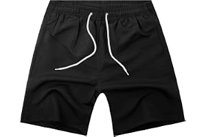 OSDUE Strandshorts för pojkar med nätfoder | Foder badkläder justerbara shorts pool sommar halkfri tryckt kort strand surfing, grön fluorescerande