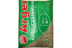 GARDEN CENTER SHOP BY VM Garden Center Shop | Arcilla Expandida SISANFLOR 50 L | Drenaje Profesional para Macetas y Jardineras | Decorativa y Ligera | Cultivo, Hidroponía y Jardinería