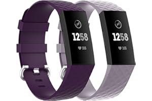 Ainiv Zapasowy pasek kompatybilny z Fitbit Charge 3 / Fitbit Charge 4, regulowany silikonowy pasek do zegarka dla kobiet i mężczyzn, akcesoria do zegarka, sportowy pasek na nadgarstek do Fitbit Charge