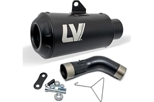 MAXTUNED Pot d'échappement arrière LeoVince SLIP-ON SBK LV-10 FULL BLACK, en acier inoxydable noir, homologué pour Kawasaki Z 900