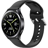 GIOPUEY Straps Compatible with Xiaomi Watch 2, Soft Silicone Strap [Wear-Resistant] [Breathable] Bracelet &ndash; Black