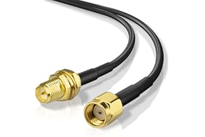 Superbat Kabel RPSMA / wtyczka RP-SMA na gniazdo RP-SMA / kabel bulkhead, niskostratny kabel koncentryczny RG174 do adaptera WiFi USB, routera WiFi, bramki Booster Mini PCI Express, kart sieciowych