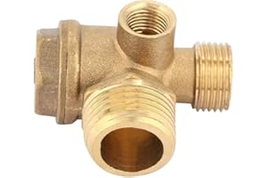 HILITAND Filetage Mâle à 3 Voies, Connecteur de Tube de Clapet Anti-Retour de Compresseur pour le Raccordement de Tuyaux et Compresseurs d'Air 20 * 16 * 10mm