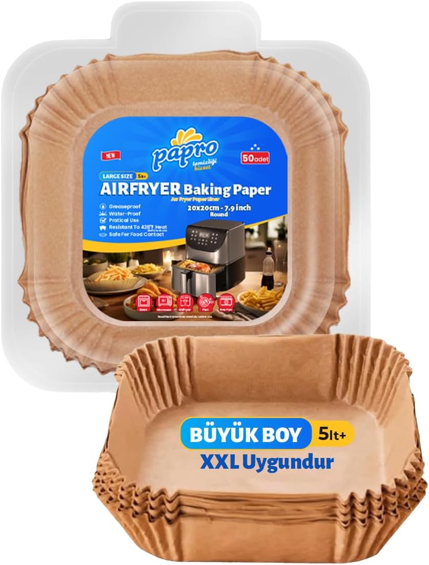 Papro Airfryer Pişirme Kağıdı 50'li XXL