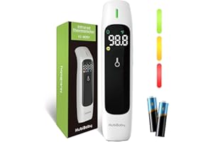 HuBDIC Hubibaby No-Touch Forehead Thermometer, Digital Infrared Thermometer for Adults and Kids, Touchless Baby Thermometer with Age Range Mode, Large LED Display and 35 Memory Function, FC-IR207