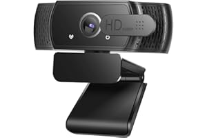 GOSCIEN Webcam, Ultra HD 1080P Webcam Computer Web Camera Video Cam with Microphone for PC Laptop Desktop, Plug and Play USB Webcam Camera for Youtube, Skype, Video Calling, Studying, Conference