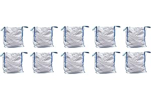 10 Stück Big Bag 90x90x90 cm mit 4 Schlaufen, B teurobrecher, 5000 KG Bruchlast - Tragfähigkeit 1000kg - BigBag - ohne Inhalt