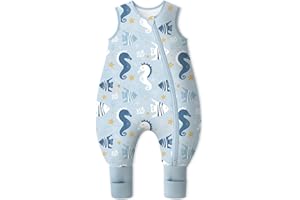 Yoofoss Śpiwór niemowlęcy ze stopami, skarpety 1,5, 2,5 Tog, zimowy śpiwór niemowlęcy z nogami, bawełna, ciepły śpiwór dla niemowląt dla chłopców i dziewczynek