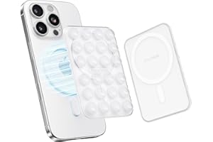 Magnet Handy Saugnapf Halterung Kompatibel mit MagSafe, Freihändig Sticky Magnetische Saugnapf Handyhülle für Selfies & Videos, Saugnäpfe Handyhalter für Alle Handy Modelle, Transparent