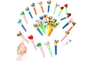 HAMKU 50 Pezzi Trombette Festa Compleanno,Partito Trombette Fischietto Carnevale Trombette,Trombette Compleanno Bambino,Perfetto Per Feste Di Compleanno,Feste,Natale,Halloween