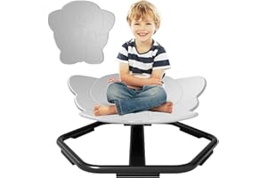 KORIMEFA Silla giratoria para niños, Silla de Sentarse y Girar con Diseño de Elefante, Equipo Sensorial para Autismo TDHA, equipo de juego para niños y niñas, juguetes sensoriales de equilibrio (Gris)
