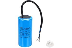PATIKIL CBB60 50uF Running Capacitors, AC 450V 2 Wires 50/60Hz Cylinder 102x50mm for Air Compressor Motor, Washing Machines, Refrigerators Motor Start