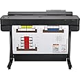 HP DesignJet T650 Large Format Plotter Printer 36in up to A0, Mobile Printing, Wi-Fi, Gigabit Ethernet, Hi-Speed USB 2.0, 2-year warranty (5HB10A)