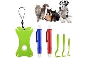 SGERUFZ 6 Pcs Pince à tiques pour homme et chien Carte à tiques Kit complet pour enlever les tiques 3 outils de formes différentes