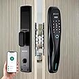 Golens X2 Smart Door Lock | 7-Way Unlocking (Fingerprint, Pincode, RFID, Mobile App, Virtual Password,OTP, Mechanical Key) | Keyless Digital Entry | Gray
