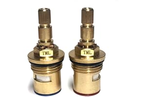 TML Howdens Lamona Rhone, Hi-Tech, Black & Chrome, Adra Compatible Tap Cartridge Valve Pair