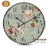 Y-Hui Wohnzimmer Schlafzimmer Ultra-Silent Wanduhr Quarz Uhren, Armbanduhren und Andere D. Durchmesser 40 cm.