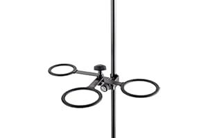 K&M 15910 Dämpferhalter Schwarz - Für 3 Dämpfer - Einhängen an Stativen und Notenpulten - Trompete, Kornett, Flügelhorn