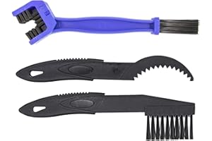 MIKIULY Brosse Chaine Moto, Brosse Nettoyer Velo, Brosse de Nettoyage pour chaîne de Moto, Vélos Brosse Chaine, Vélo de Montagne et Brosse de Nettoyage pour Chaîne pour Scooter, Vélo, 3 Pièces