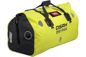 Greanthour Bolsa seca impermeable para motocicleta, bolsa de sillín con cierre superior enrollable, gran espacio de almacenamiento, para asiento trasero de motocicleta (verde, 60 L)