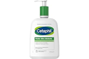 Cetaphil Fluido Ultra Idratante, Crema Viso e Corpo, per Pelle con Secchezza Persistente e Sensibile, Idrata Fino a 48 Ore, Senza Profumo, Formato 470 ml
